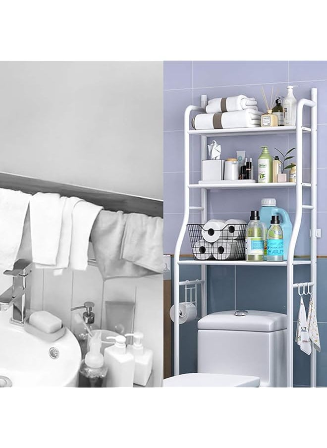 Flash Hawk Bathroom 3 Tier Shelf White  - Image 3