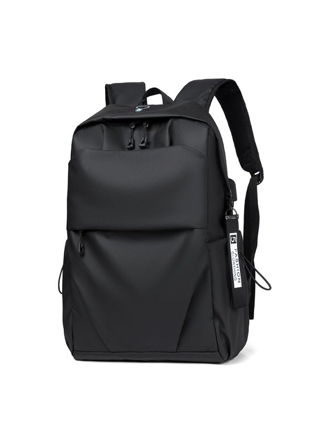 Miya Backpack Two-way Zipper Backpack Laptop Bag 14 Inch Waterproof Multifunctional Backpack Men Daily Business Office School Backpack(Black) - Image 1