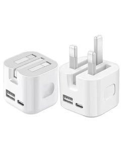 35W Fast Charge Wall Plug, 2 Ports PD&QC 3.0 Fast Charger Plug Compatible for iPhone, iPad, Galaxy, Huawei etc - pzsku/Z5A89529901E5049BE4B5Z/45/_/1735890168/661cff10-d492-4934-80b3-1933687ee02a