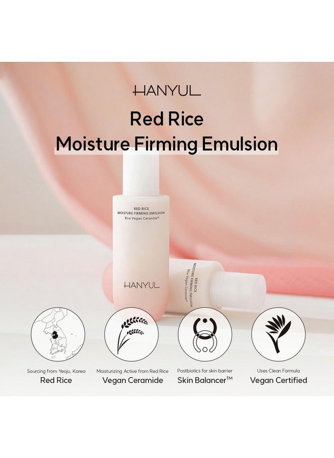 Hanyul - Red Rice Moisture Firming Emulsion Vegan Ceramide Lotion With Korean Rice For Deep Hydration Vegan Collagen For Firming Dermatologisttested Korean Skin Care 4.23 Fl.Oz. - Image 1