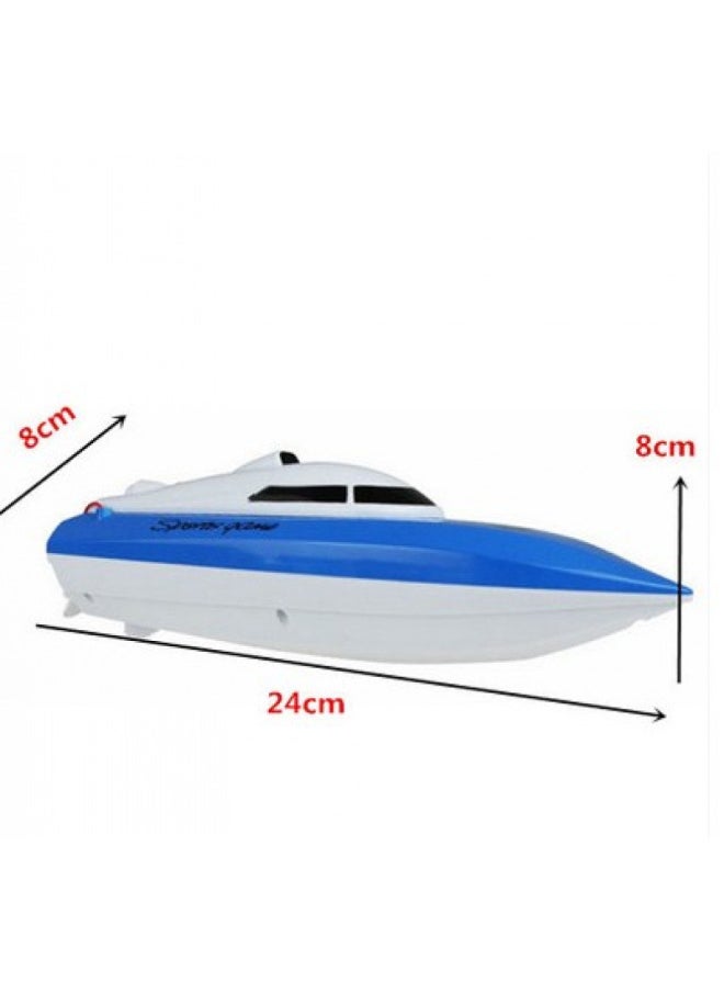 Remote Control Boat High Speed Speedboat Water Yacht Electric Small Ship Model Can Be Launched Wireless Children Boys Play King-Color:Blue Regular Version ★-Specification:Playable [total Three Batteries For About 90 Minutes]★  - Image 1