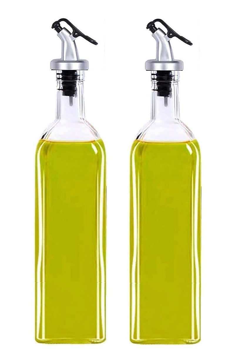 AVMPHD Glass Oil Dispenser 500 milliliters Crystal Clear pack of 2 - Image 1