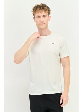 RBX Men Sportswear Fit Short Sleeves Training T-Shirt, Ivory  - Image 1
