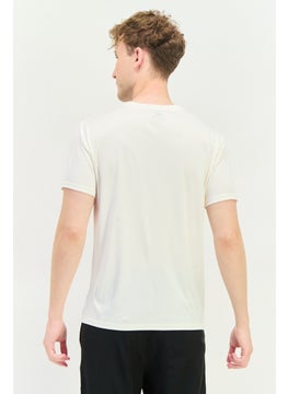 RBX Men Sportswear Fit Short Sleeves Training T-Shirt, Ivory  - Image 3