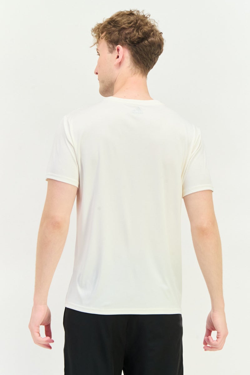 RBX Men Sportswear Fit Short Sleeves Training T-Shirt, Ivory  - Image 3