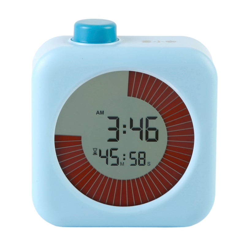 60 Minute Visual Timer Count Up/Down Function Clock with Snooze Options 12/24 Hour Clock System for Kids Kitchen Time Management Tool for Teaching Learning Testing Cooking - Image 1