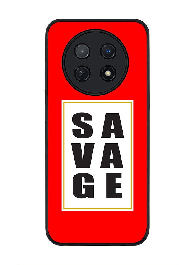 Stylizedd Rugged Black edge case for Huawei Nova Y91 4G  Huawei Enjoy 60X, Slim fit Soft Case Flexible Rubber Edges Anti Drop TPU Gel Thin Cover -  Savage - Image 1