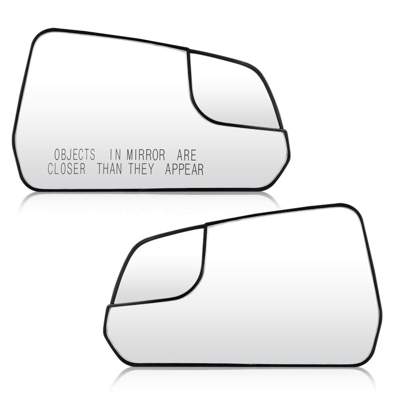 Left Driver Right Passenger Side Mirror Glass Replacement Compatible with Ford Mustang 2015 2016 2017 2018 2019 2020 Replace FR3Z17K707T FR3Z17K707Q