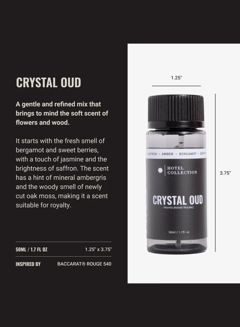 Hotel Collection Crystal Oud Pro-Pod Oil Blend - Hotel Inspired for Luxury Essential Oil Diffusers - Aromatherapy Scent Diffuser Oil - Bergamot, Jasmine, Vanilla