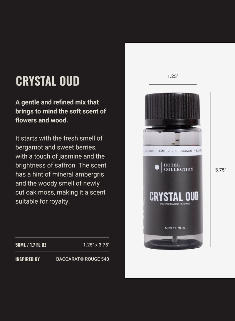 Crystal Oud Pro-Pod Oil Blend - Hotel Inspired for Luxury Essential Oil Diffusers - Aromatherapy Scent Diffuser Oil - Bergamot, Jasmine, Vanilla