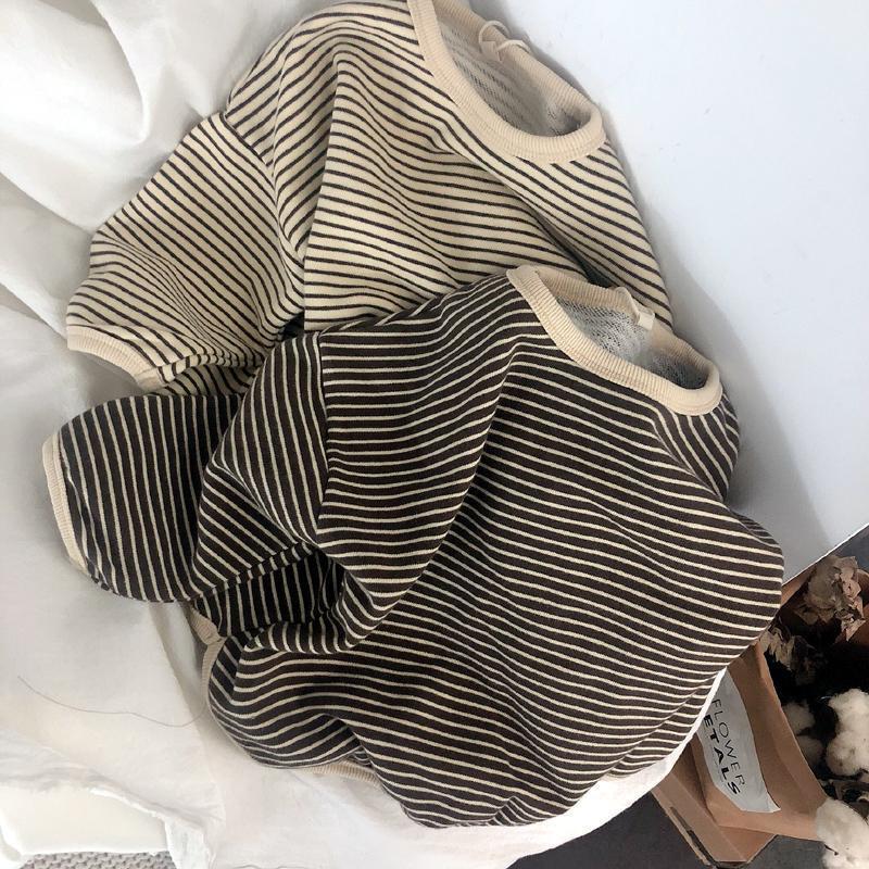 New South Korea Fresh Artistic Loose Striped Top Children'S T-Shirt All-Match Basic Base Shirt Long Sleeve T-Shirt - Image 3
