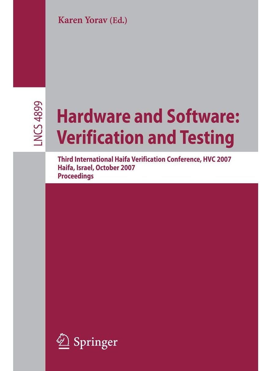 Hardware and Software: Verification and Testing 