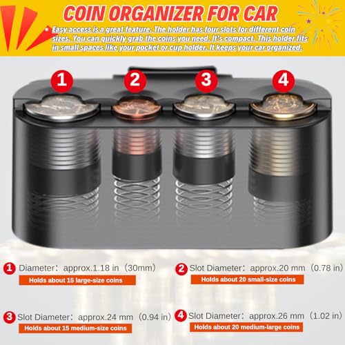 Qlhshop Extra Hanging Car Door Window Drink Coffee Cup Holder with Storage Organizer Tray | Coin Holder Change Organizer Fits Most Vehicles, Trucks Interior Car Gadgets Accessories - Image 4