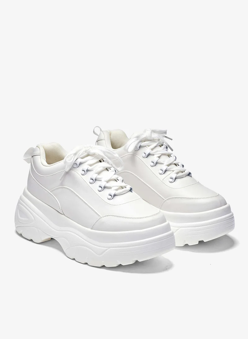 كوي Jennie White Chunky Bubble Trainers
