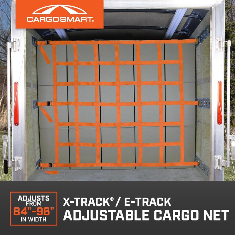 CARGOSMART شبكة شحن قابلة للتعديل — تتصل بأنظمة X-Track و E-Track — قوة كسر 3,600 رطل، حمولة عمل آمنة 1,200 رطل - Image 5