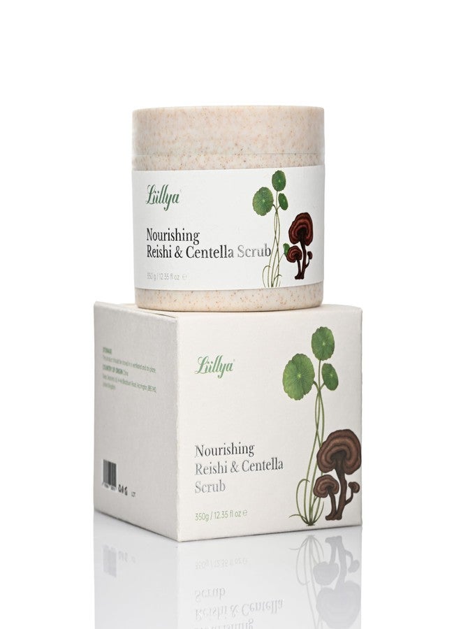 Liillya Nourishing Reishi & Centella Body Scrub – Natural Sea Salt Exfoliator with Olive & Coconut Oils, Revitalising Herbal Formula for Smooth, Radiant Skin – Vegan & Eco-Friendly, 350g - Image 1
