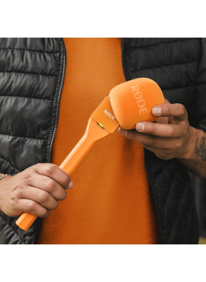 رود RODE Interview GO Orange  Compact Interview Microphone (Orange) INTERVIEWGOORA orange - Image 4