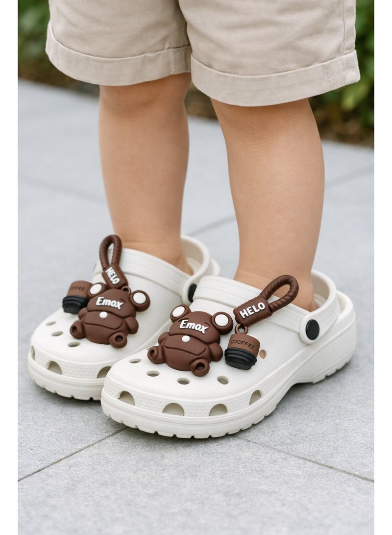 تعليقات أحذية لطيفة من السيليكون من Emox لأحذية Crocs، بتصميم مجسمات دببة كرتونية، إكسسوارات ملونة للتزيين الذاتي (DIY)، مكونة من 6 قطع، مناسبة للأطفال بعمر 3 سنوات فما فوق. - Image 3