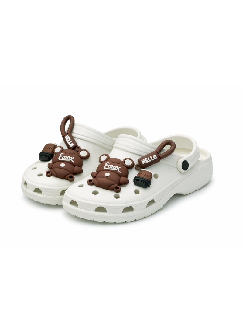 تعليقات أحذية لطيفة من السيليكون من Emox لأحذية Crocs، بتصميم مجسمات دببة كرتونية، إكسسوارات ملونة للتزيين الذاتي (DIY)، مكونة من 6 قطع، مناسبة للأطفال بعمر 3 سنوات فما فوق. - Image 4