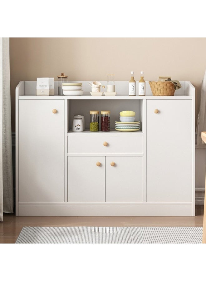 GoldenLike  خزانة تخزين مع أبواب وأدراج، خزانة جانبية، خزانة بوفيه بيضاء، خزانة جانبية لتخزين القهوة، طاولة بوفيه للمطبخ، غرفة الطعام، غرفة المعيشة - Image 2