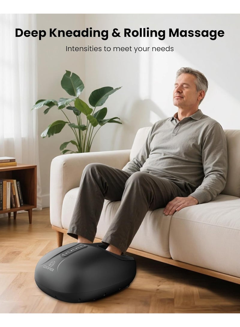 COMFIER Shiatsu Heated Foot Massager with Deep Kneading, Rolling & Compression – Adjustable Intensity, Timer Control, Remote Operation (Size Up to 38cm) - Electric Feet Massager for Plantar Fasciitis Neuropathy Warmer - Image 4