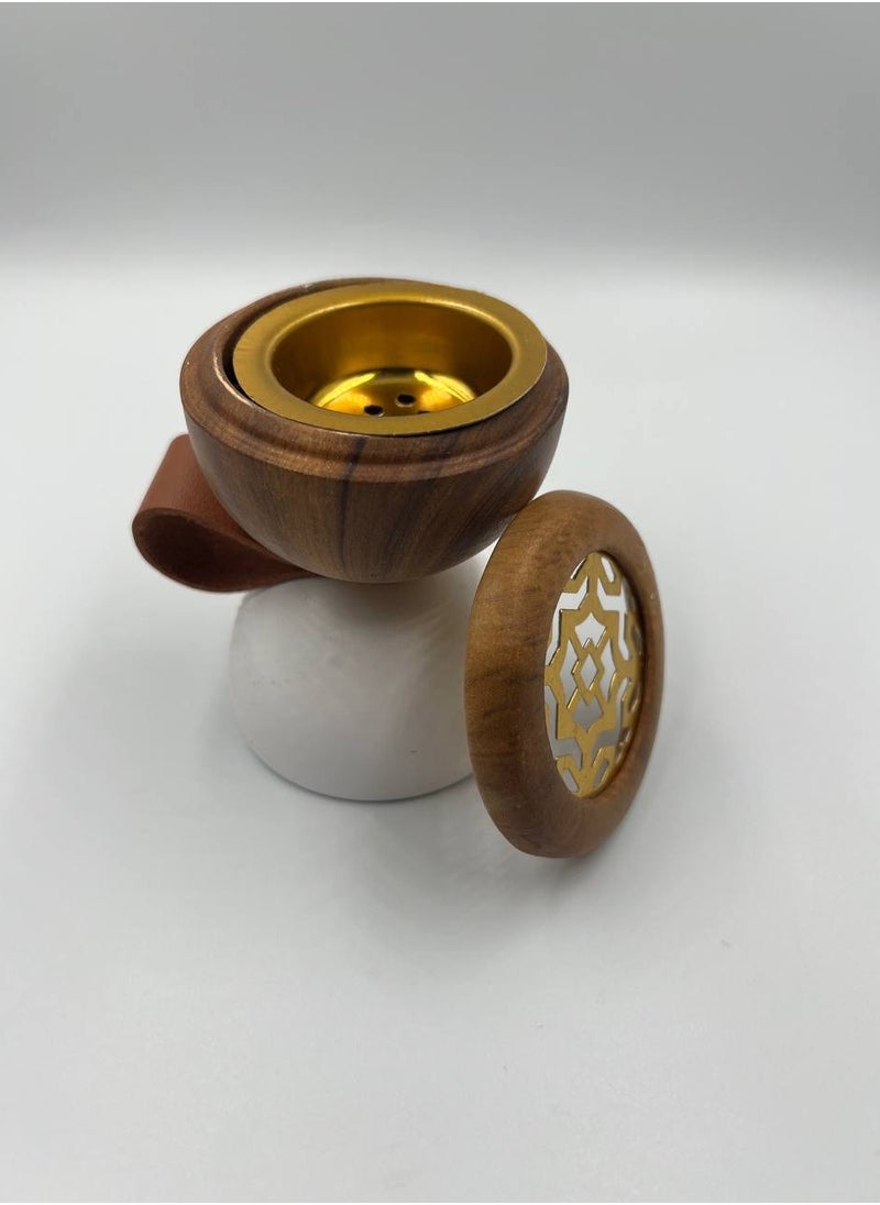Generic Luxurious Incense Burner With Ceramic Base, 8 Cm Long, Small Size  - Image 3