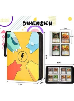 Filly Filly Card Holder Album Binder for Pokemon Cards Trading Cards Holder Collector Album holder holds 400 Cards with 50 Removable Sheets and 4 Pockets  - Image 3