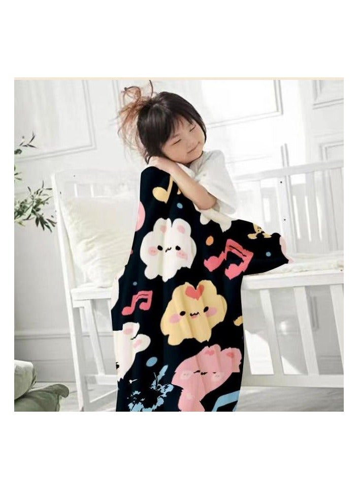 general Children's or student cartoon flannel thin blanket (warm and comfortable, suitable for sleep, games) 100cm*150cm - 276 - Image 1