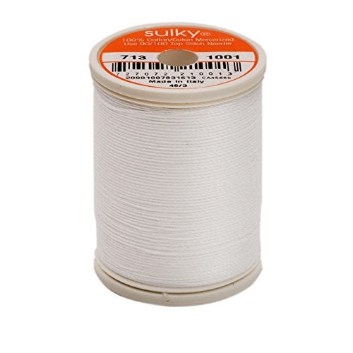 Sulky Of America 660d 12wt 2-Ply Cotton Thread, 330 yd, Bright White - Image 2