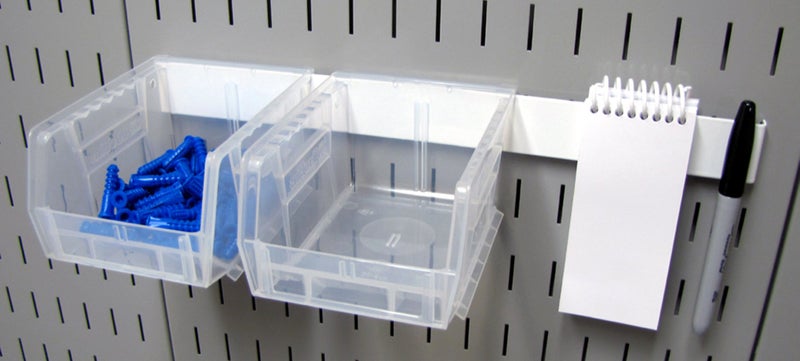 Wall Control 14in Accessory Hanger Tool Holder Bracket Pegboard Accessory for Wall Control Pegboard and Slotted Tool Board - White - Image 5