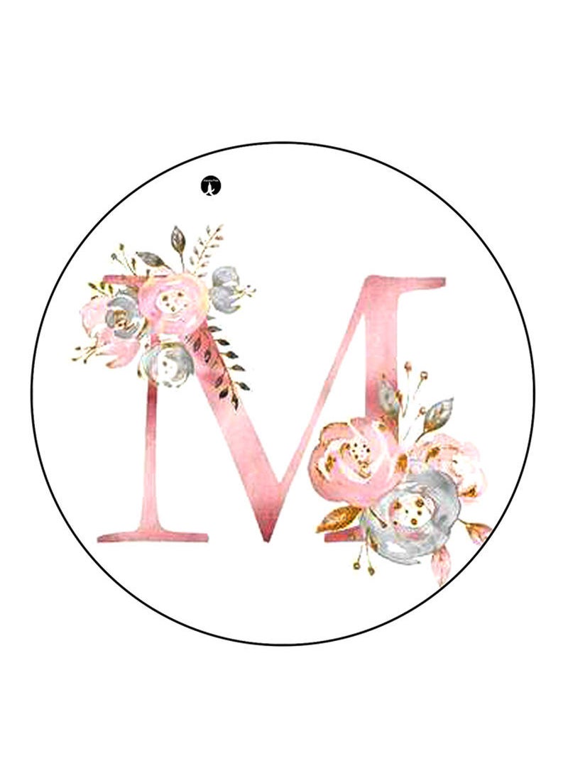 RKN Letter M Printed Mouse Pad  Multicolour 