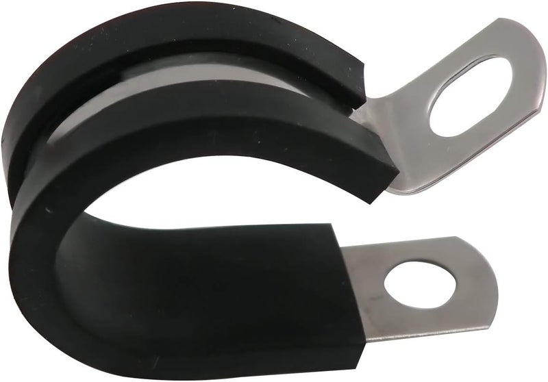 ROADFORMER 1/2" Cable Clamp Stainless Steel Insulated Rubber Cushioned – 12 Pack - Image 2
