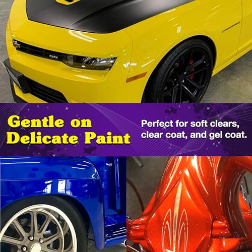 Wizards Foam Finish Buff Pad - Velcro Backed, Light Polish Foam Pad for Car Detailing - ‎No Splatter with Soft Clears Results for Auto Detailing Supplies - ‎8½" x 1¼" - Image 4