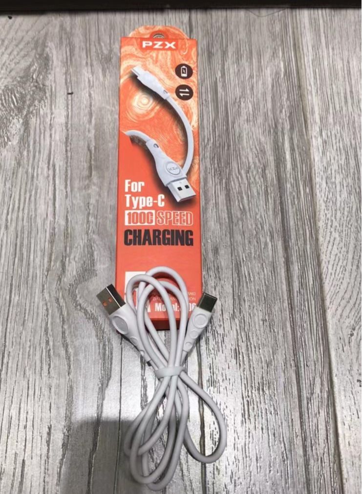 PZX Type-C Data Sync Charging Cable White - Image 1