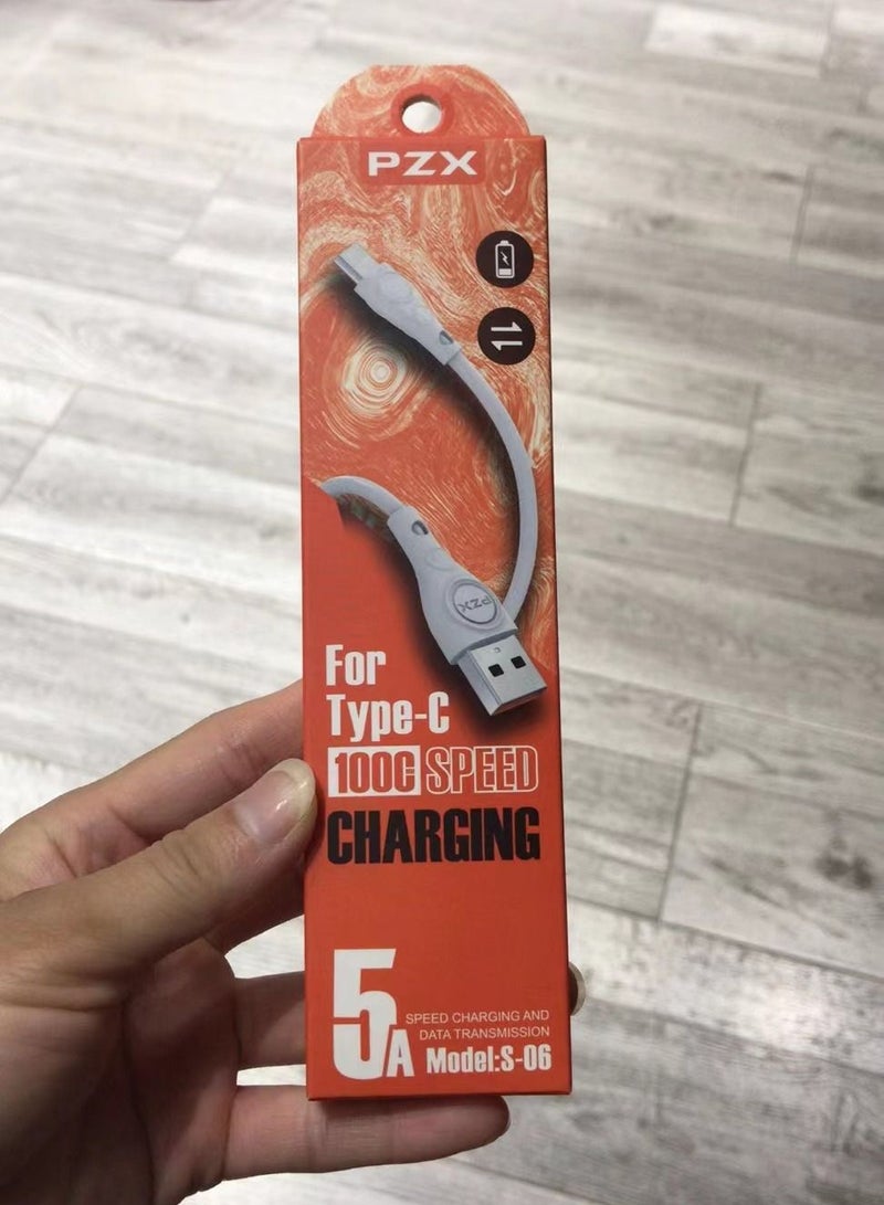 PZX Type-C Data Sync Charging Cable White - Image 2
