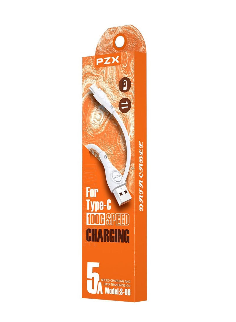 PZX Type-C Data Sync Charging Cable White - Image 4