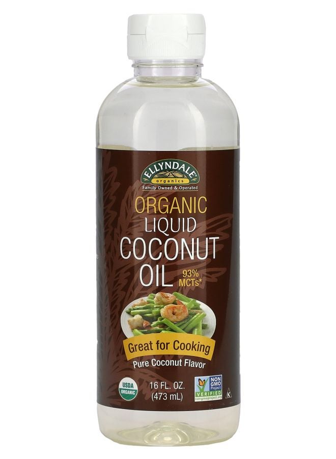 now Ellyndale Organics Organic Liquid Coconut Oil Pure Coconut 16 fl oz (473 ml)