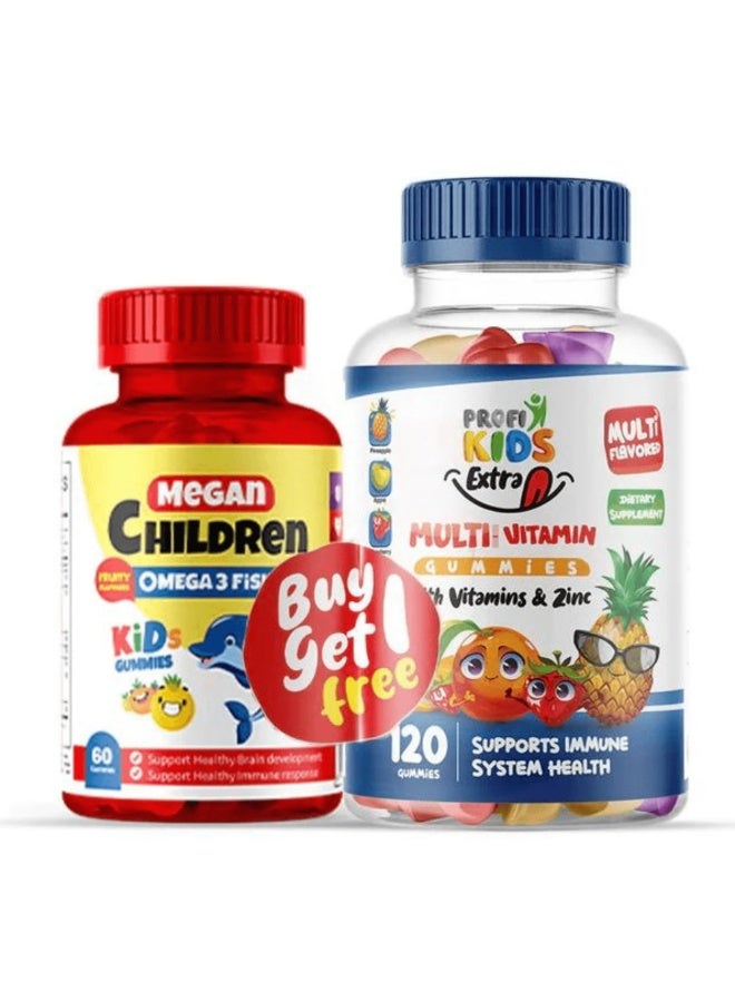 بروفي كيدز اكسترا جاميز (علبة/120) + ميجان اوميجا جاميز (علبة/60)