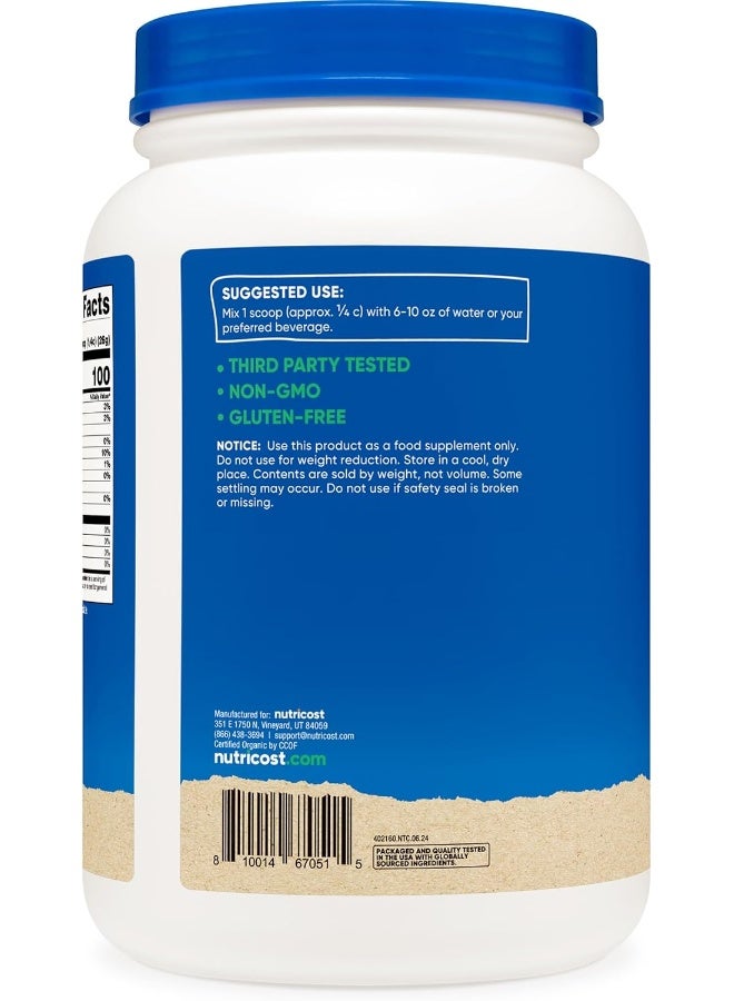 Nutricost Organic Pea Protein Isolate Powder (2Lbs) - Unflavored, Certified Usda Organic, Protein From Plants, Vegan Friendly, Gluten Free, Non-Gmo - Image 4