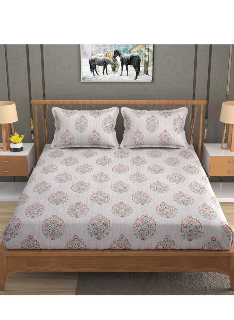 Generic - TSUMAB Bedsheet for Double Bed King Size | Double Bedsheet with Pillow Covers - Image 1