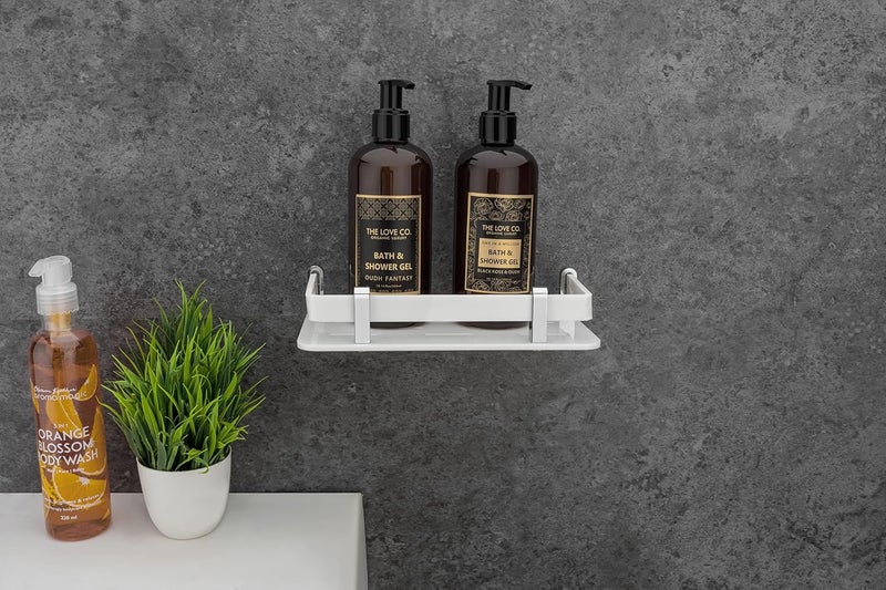 FORTUNE Acrylic Wall Mount Shelf Bathroom MultiFunctional Storage Shelf Kitchen Shelves Toilet Basket Accessories Homes Hotels DecorWhite 8x5 Pack of 1 - Image 5