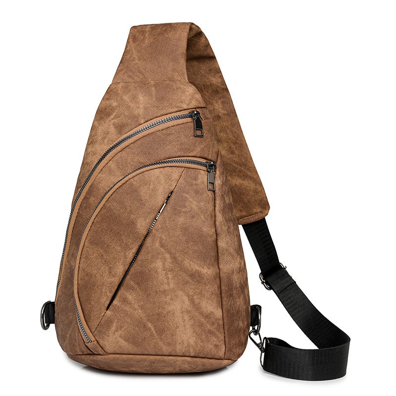 Women'S Bag Fashion Soft Leather Chest Bag Denim Soft Pu Shoulder Messenger Bag Girl Backpack - Image 1