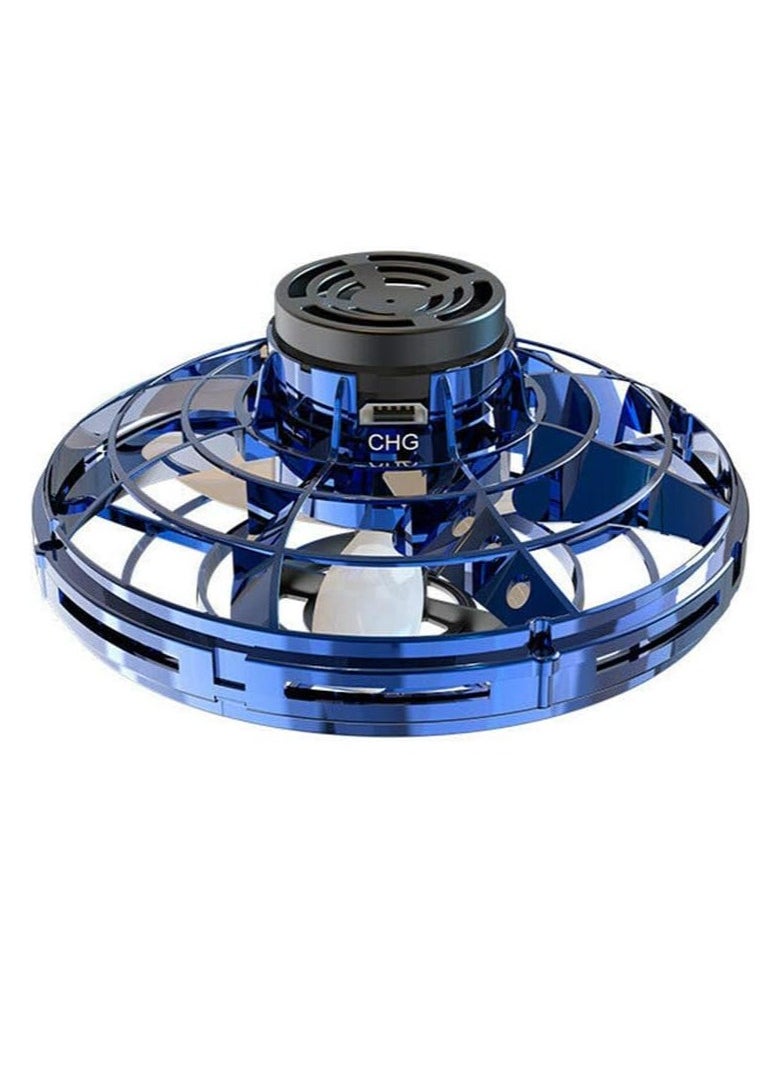 Scrolls - Flying Spinner, Flying Fidget Spinner with LED Lights, Kids Flying Spinner with USB Rechargeable for Fun Indoor Outdoor (Blue) - Image 1