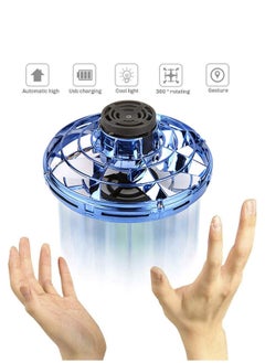 Scrolls Flying Spinner, Flying Fidget Spinner with LED Lights, Kids Flying Spinner with USB Rechargeable for Fun Indoor Outdoor (Blue)  - Image 3