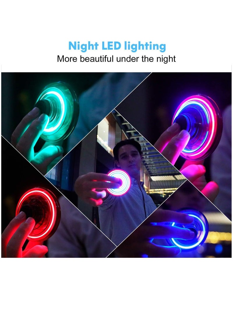 Scrolls - Flying Spinner, Flying Fidget Spinner with LED Lights, Kids Flying Spinner with USB Rechargeable for Fun Indoor Outdoor (Blue) - Image 1