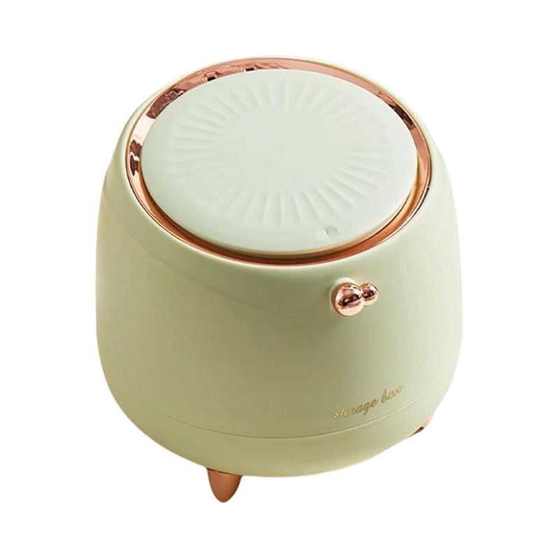 NANIAAY NANIAAY Mini Green PushType Trash Can DoubleBarrel Design Desktop Wastebasket for Vanity Tabletop Desk Small Garbage Bin with Inner Trash Bag Holder  - Image 1