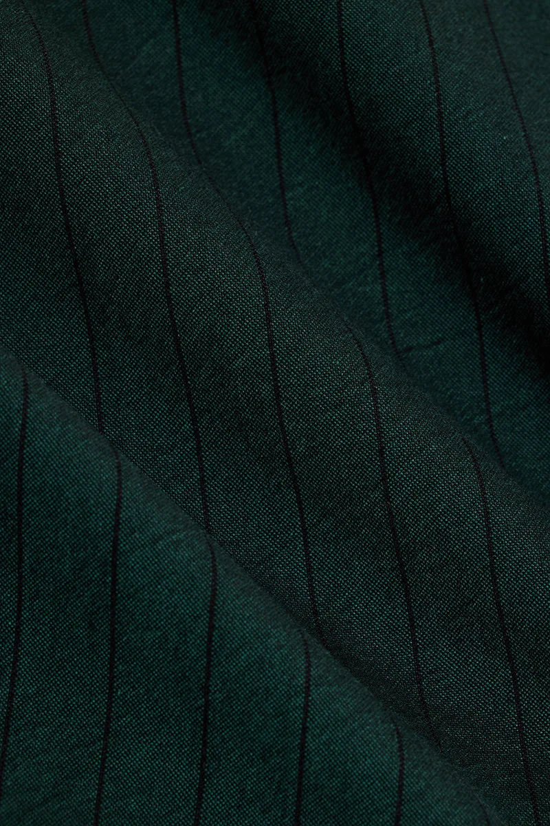 SNITCH 100% Cotton Mandarin Stripes Plus Size Shirt