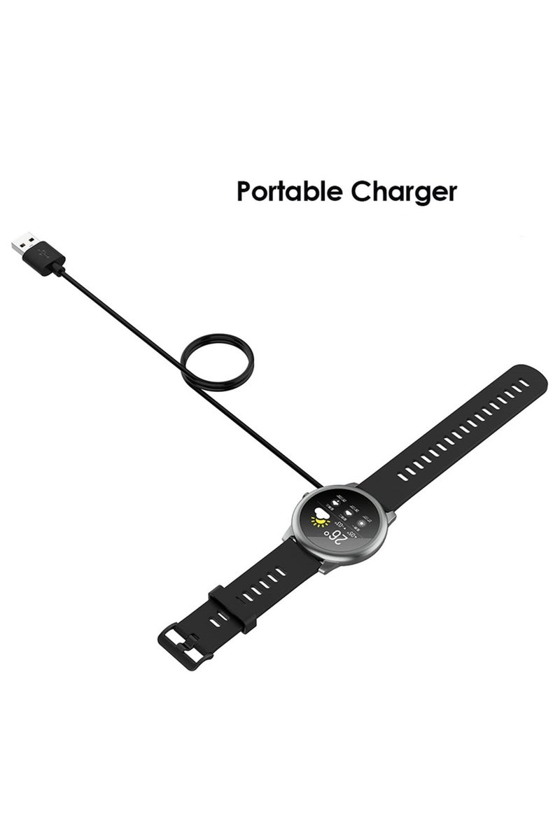 1M USB Charger for Xiaomi Haylou Solar LS05 Fast Charging Cable Cradle Dock Power Adapter Smart Watch Accessories - Image 4
