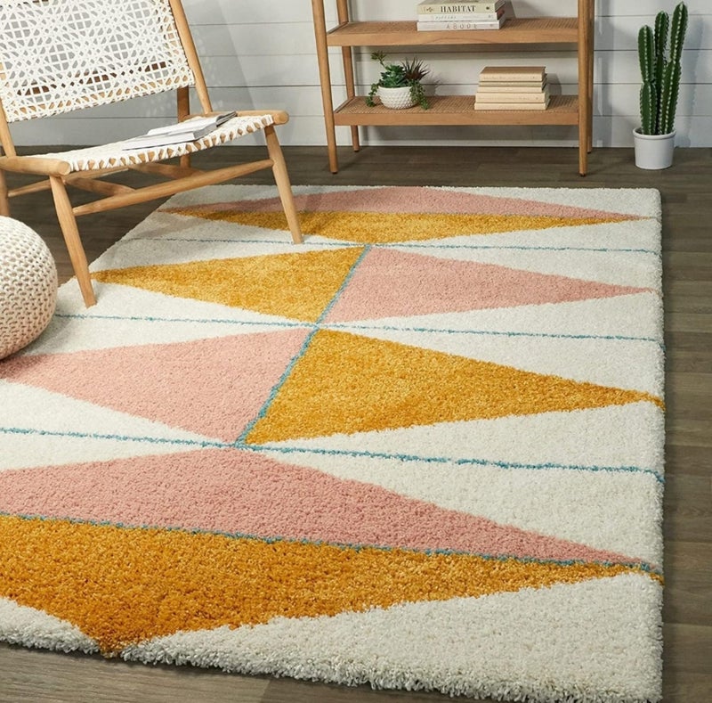 FRESH FROM LOOM Royal Heritage Edition Large 48 x 72 Inch Carpets for Home,Premium Shaggy Fur Rug Runner,Anti-Skid Bedroom Carpet,Premium Carpets for Living Area Office Sofa Room(4x6 feet),Multicolor - Image 1