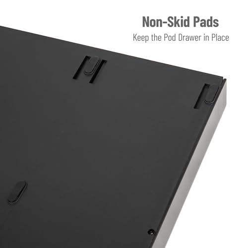 Mind Reader Single Serve Coffee Pod Organizer with 3 Drawers, 36 Pod Capacity, 12.25"L x 13.5"W x 2.5"H, Black Print - Image 4